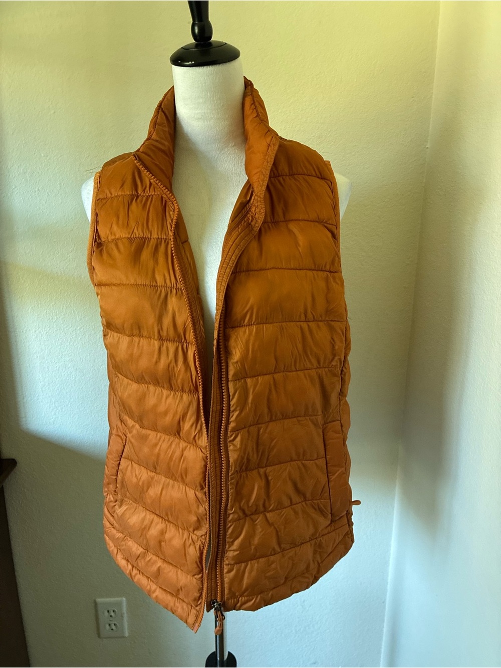 32 Degrees Quilted Orange Puffer Vest